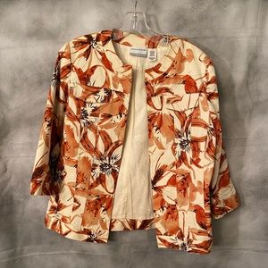 Fall jewel tone crop jacket by Alfred Dunner.